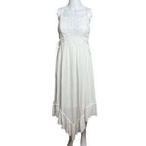 Saints + Secrets Elegant Asymmetrical White Lace Women’s Dress Size XS